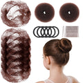 Teenitor Hair Net & Donut Bun Kit for Kids – 37‑Piece Ballet Bun Set (Dark Brown)