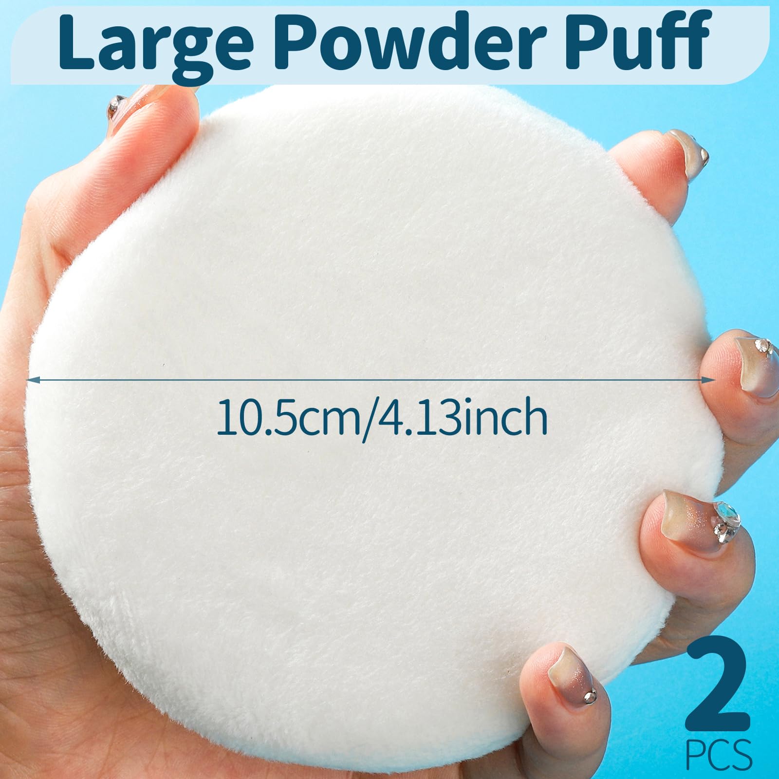 Teenitor large 4.13-inch body powder puff for quick, even coverage.
