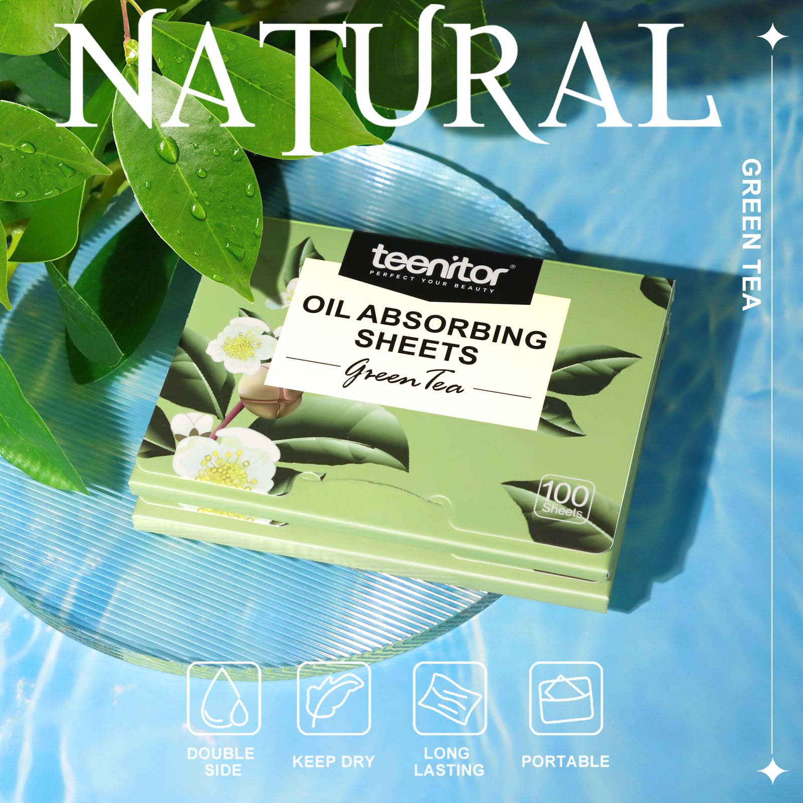 Teenitor makeup-friendly oil-absorbing sheets prevent smudging during use