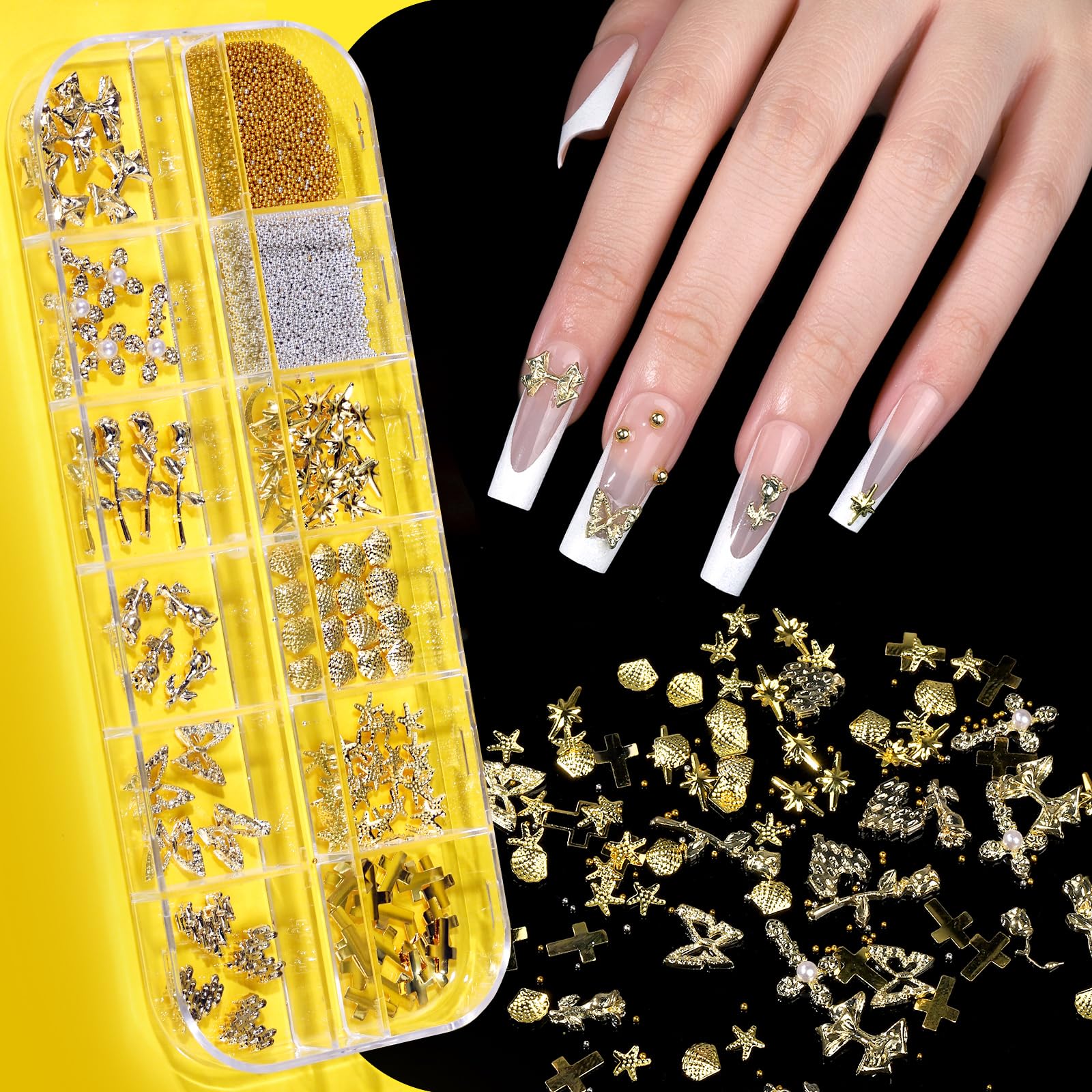 Teenitor tweezers and wax pencil help place tiny decorations