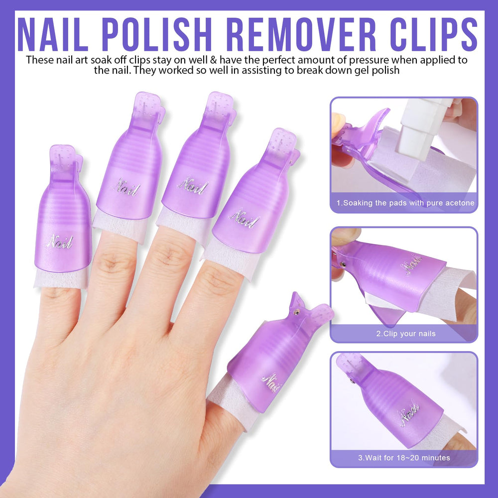 Teenitor Nail Remover Pads for quick soak-off polish removal