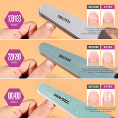 Teenitor shine finish with 1000/4000 grit for glossy nails