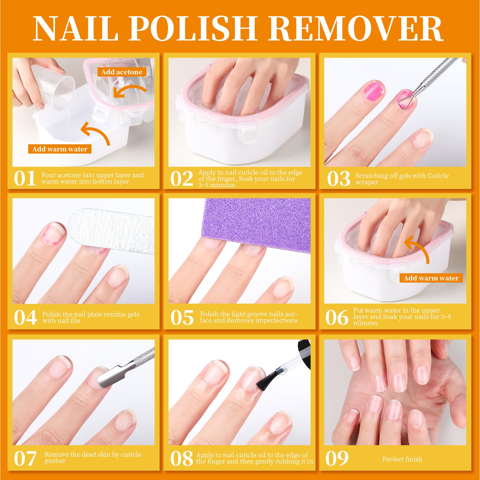Teenitor nail soaking bowl double-layer design keeps hands comfortable during use.