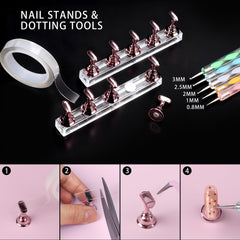 Teenitor perlas para uñas blancas y doradas, toque clásico y elegante.