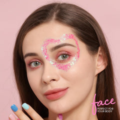 Teenitor pink glitter gel creates a bold festival-look shine
