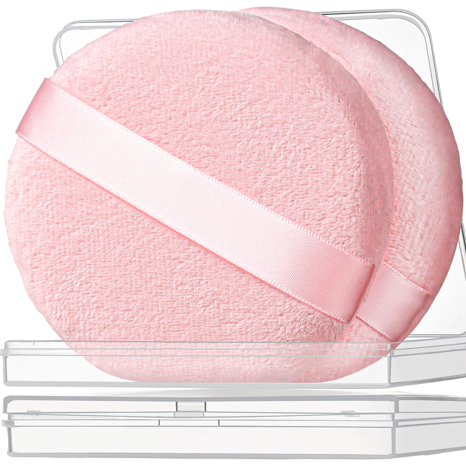 Teenitor pink powder puff 4.13-inch for smooth, even body powder application