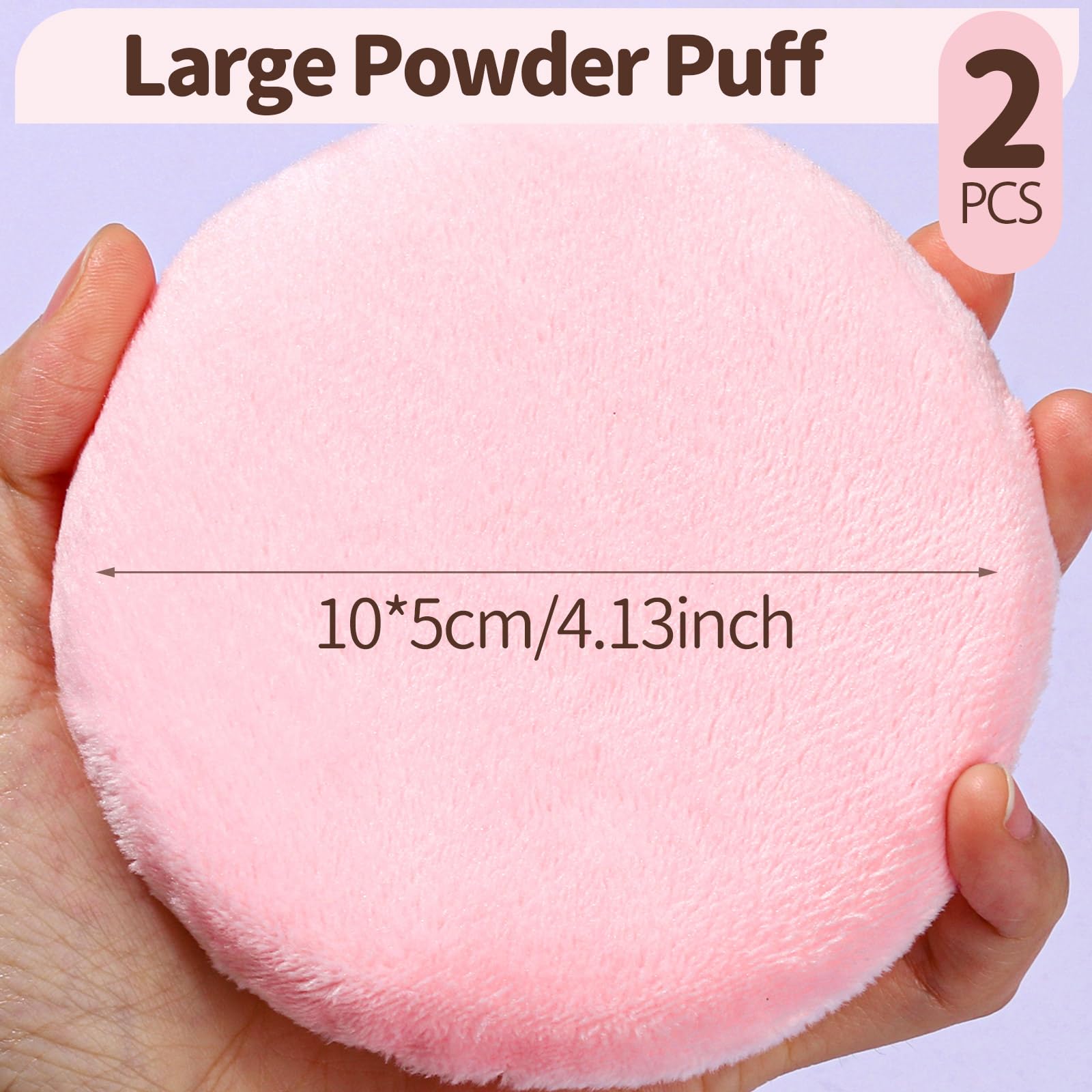 Teenitor pink powder puff with storage container keeps puffs clean and ready