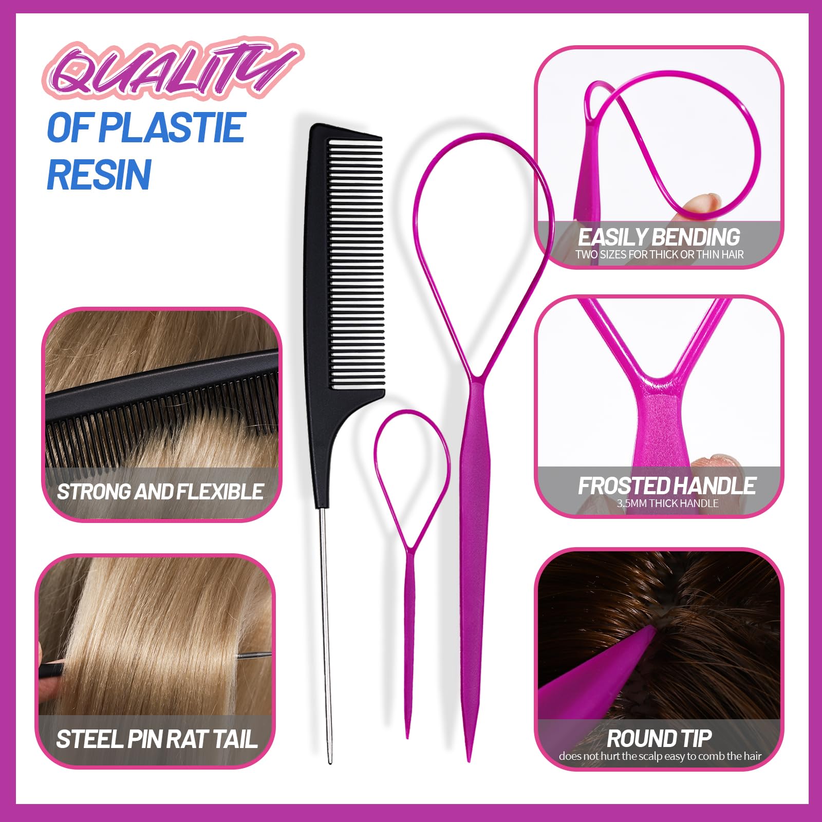Teenitor pinzas cabello coloridas, útiles para fijar peinados y añadir color.