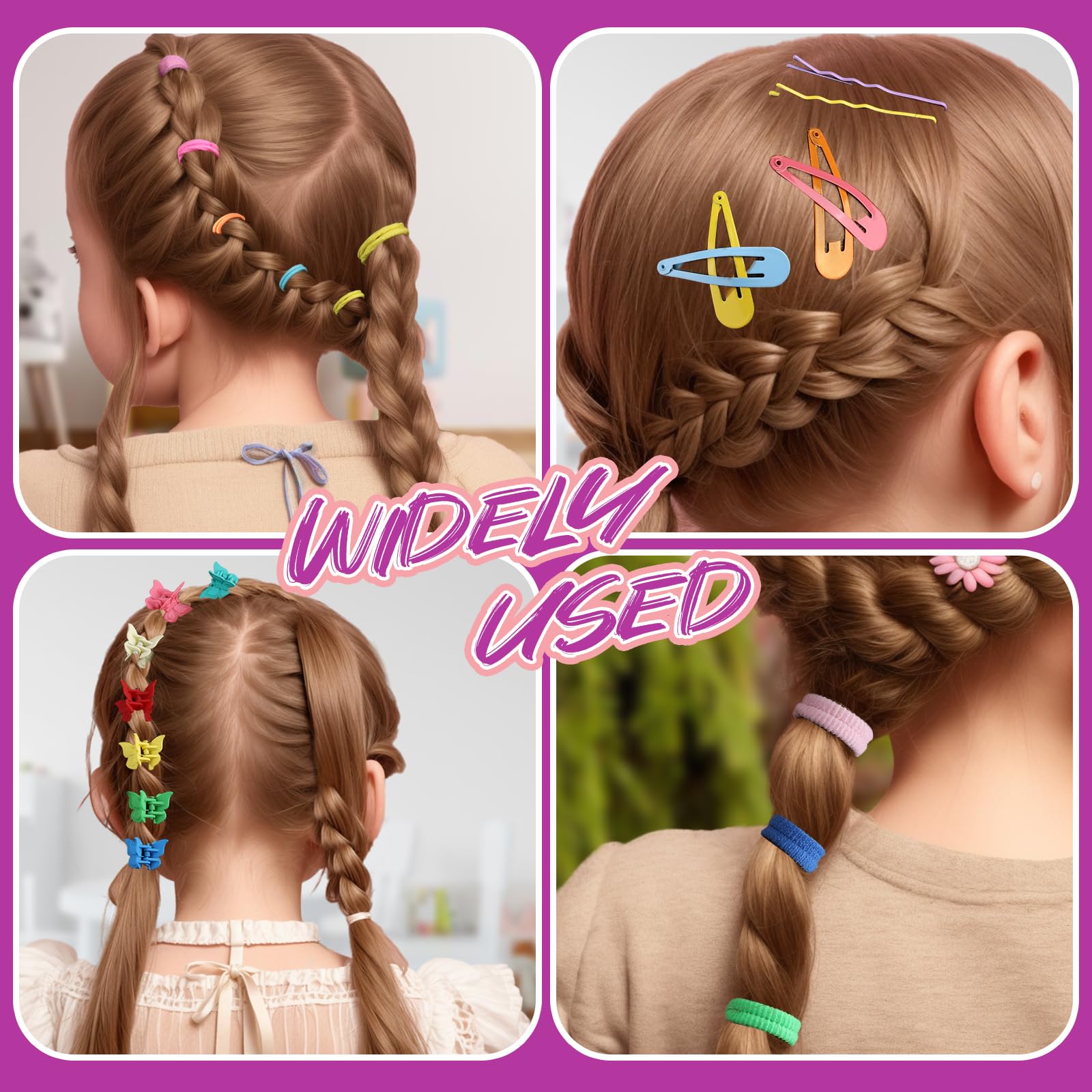 Teenitor pinzas de mariposa para cabello, clips mini coloridos para decorar peinados.