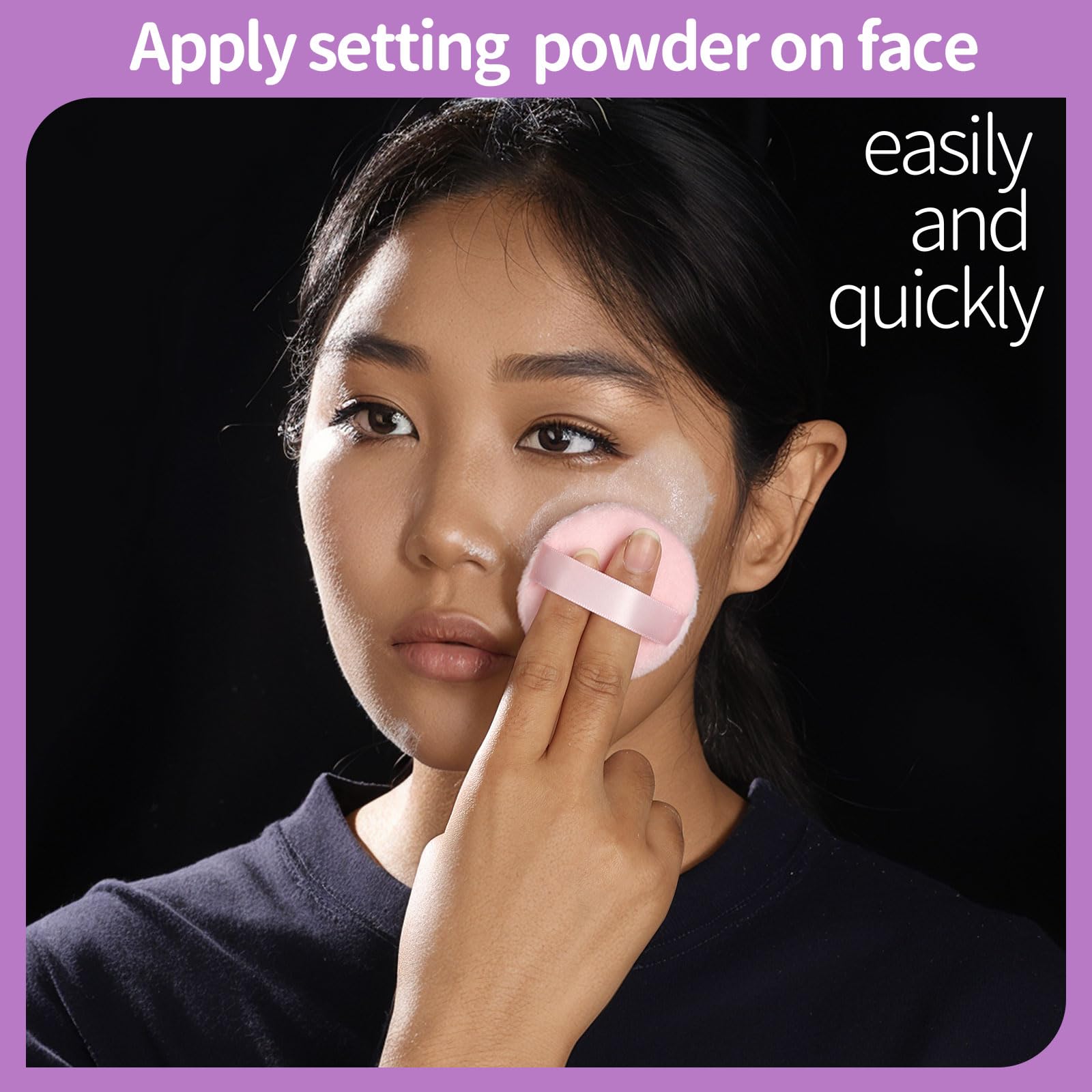 Teenitor puff catches powder evenly for less waste