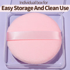 Teenitor double-sided powder puff with ribbon handle for easy grip