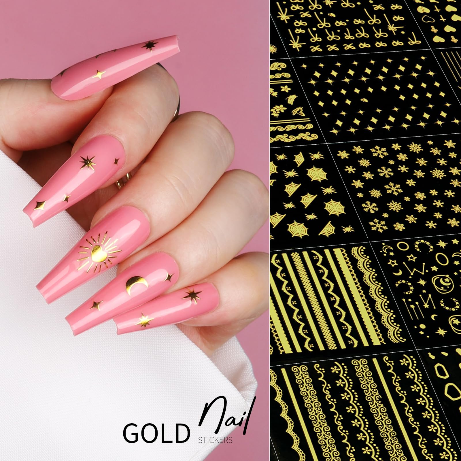 Teenitor 3D self-adhesive decals for long-lasting nail art
