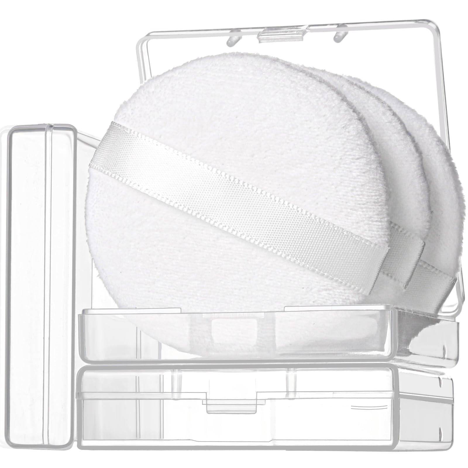 Teenitor three-pack setting powder puffs with cases for clean travel touch-ups