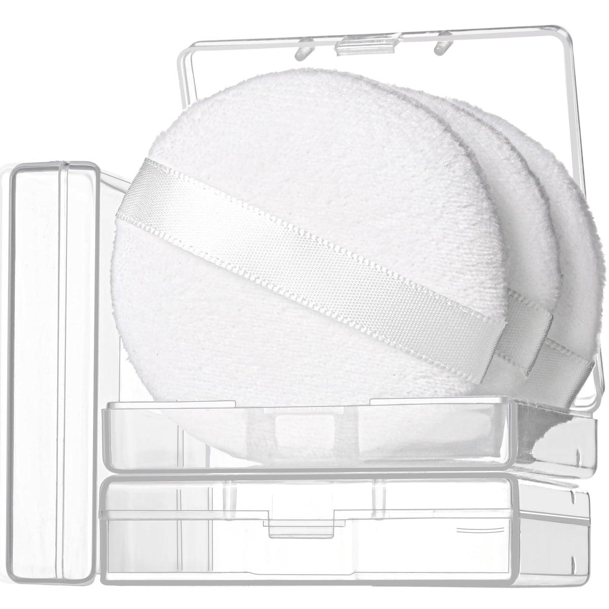 Teenitor three-pack setting powder puffs with cases for clean travel touch-ups
