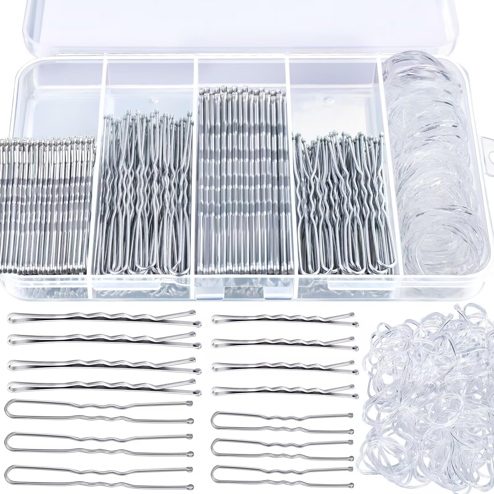 Teenitor silver bobby pins for gray hair offer secure hold with subtle shine.
