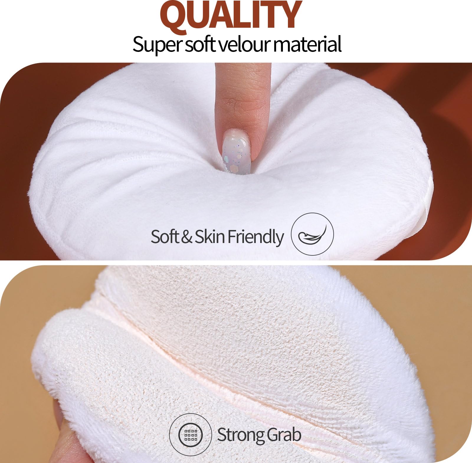 Teenitor large puff helps cover larger areas quickly.