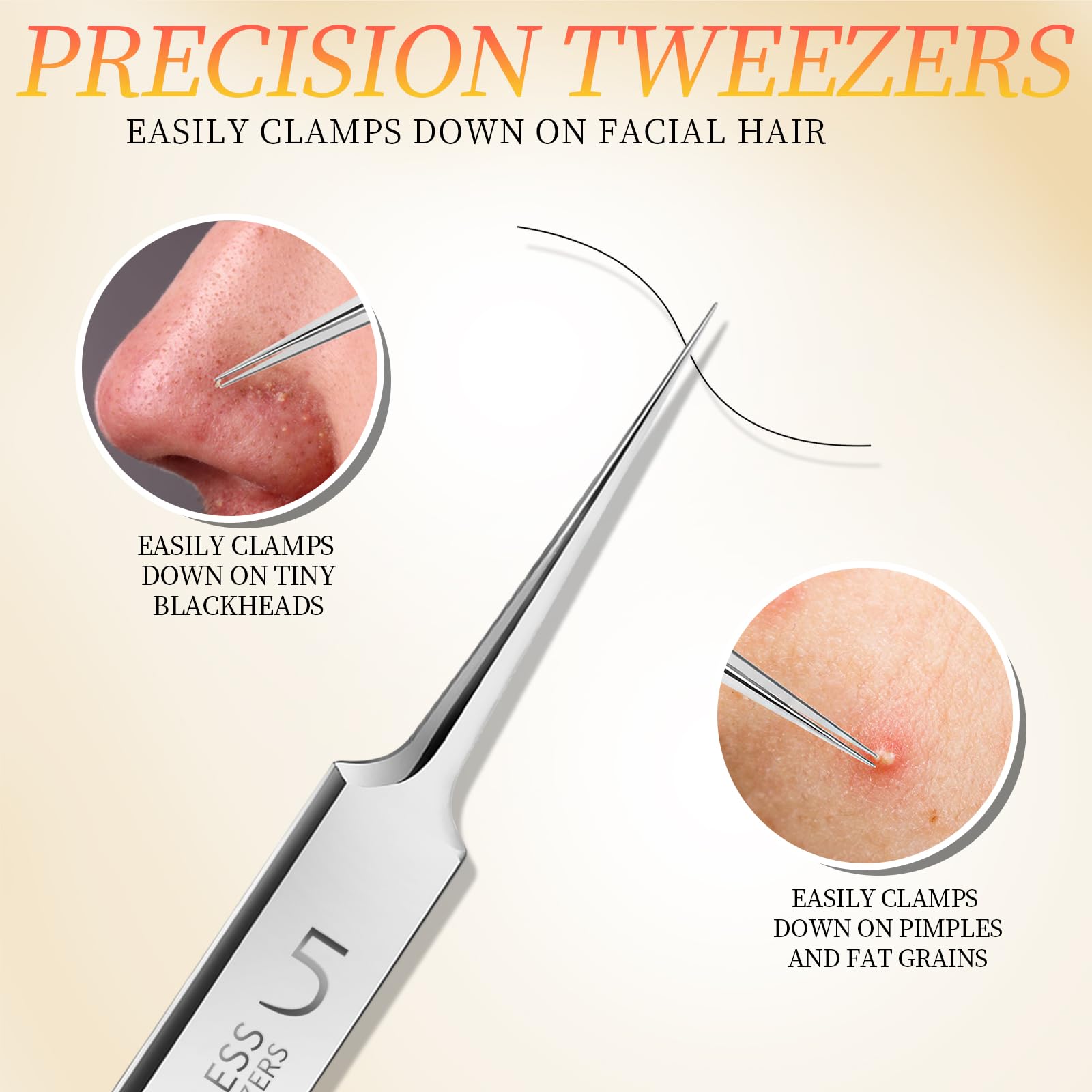 Teenitor slant tweezers ideal for shaping eyebrows and precise hair removal.