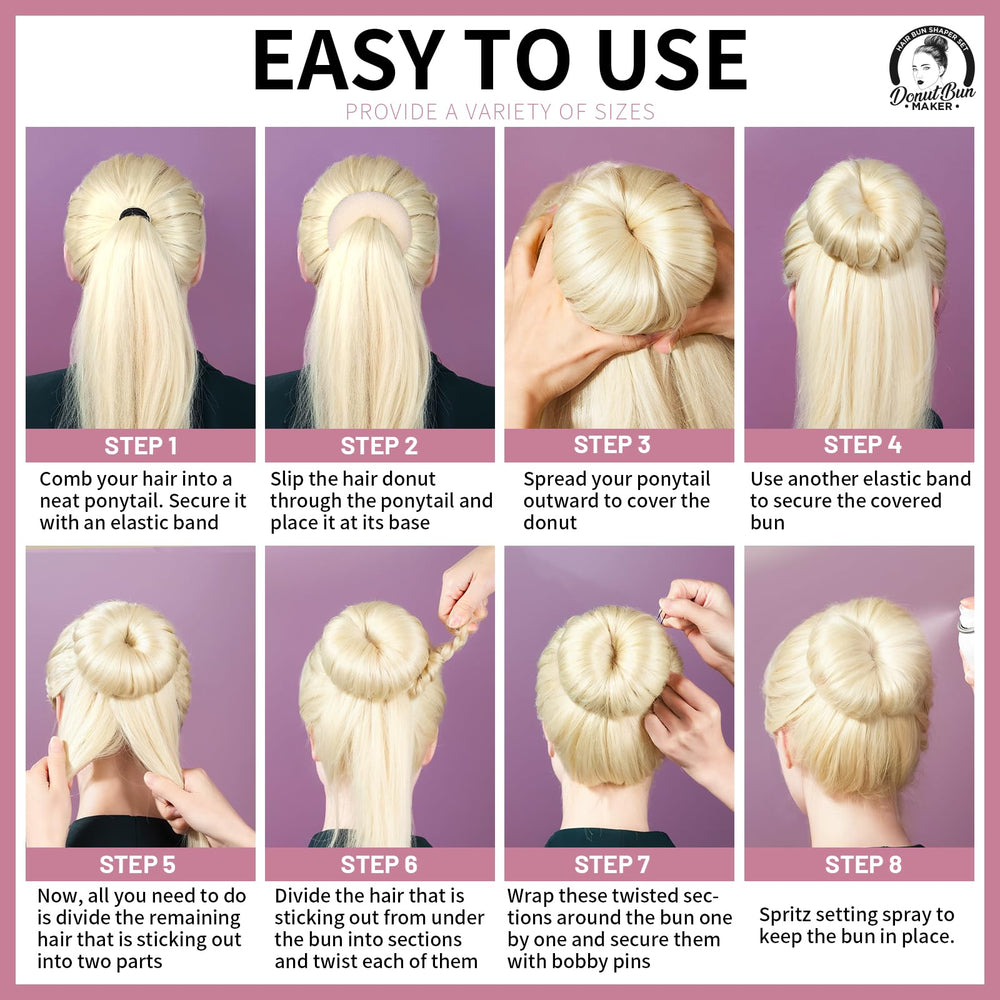 Teenitor soft mesh bun maker for comfortable all-day wear.