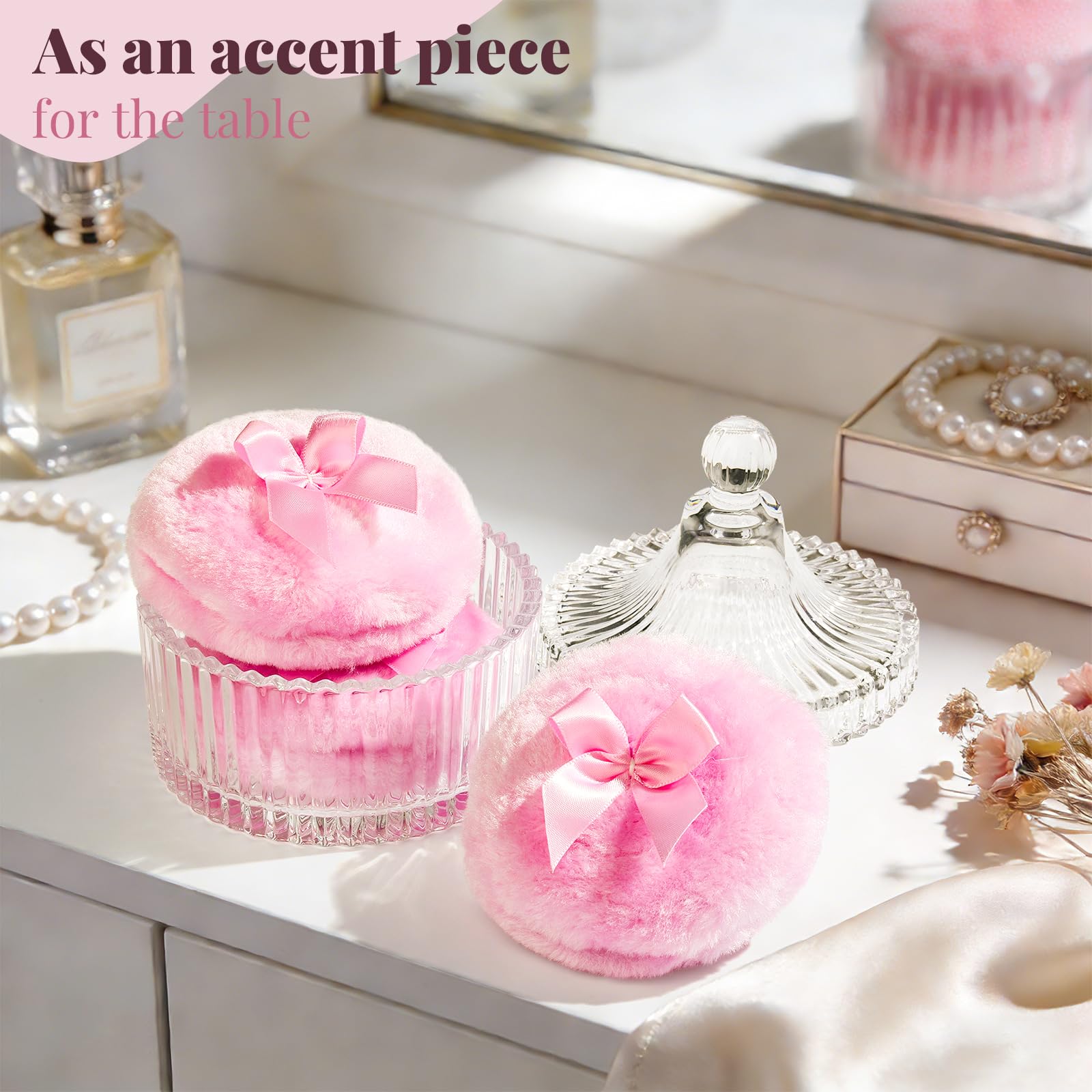 Teenitor soft velour puff close-up shows plush texture for gentle use