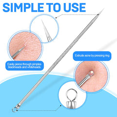 Teenitor surgical steel needle tip designed to open pores safely.
