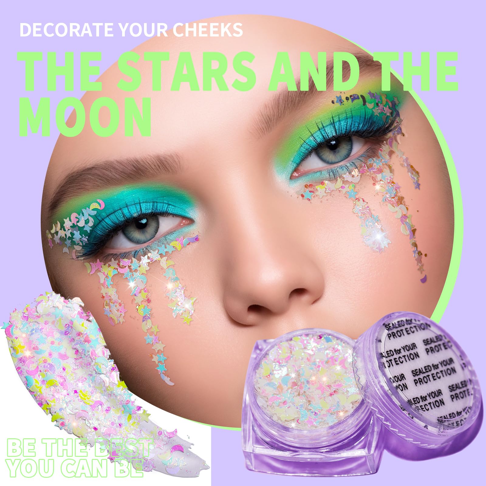 Teenitor travel-friendly glitter jars store securely for on-the-go