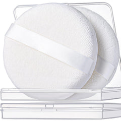 Teenitor two-piece powder puff with container for organized travel touch-ups.