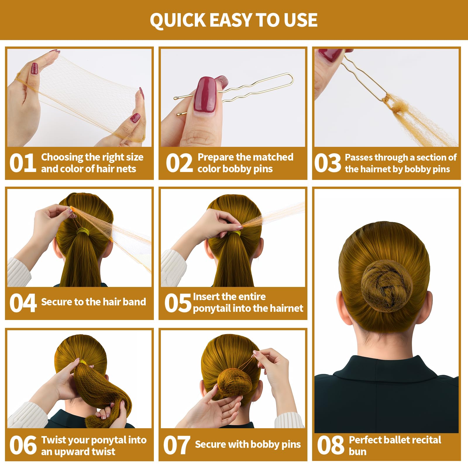 Teenitor U-shape bun pins 5cm for secure pinning