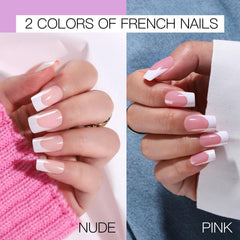 Teenitor uñas glitter, 6 diseños brillantes con adherencia duradera.