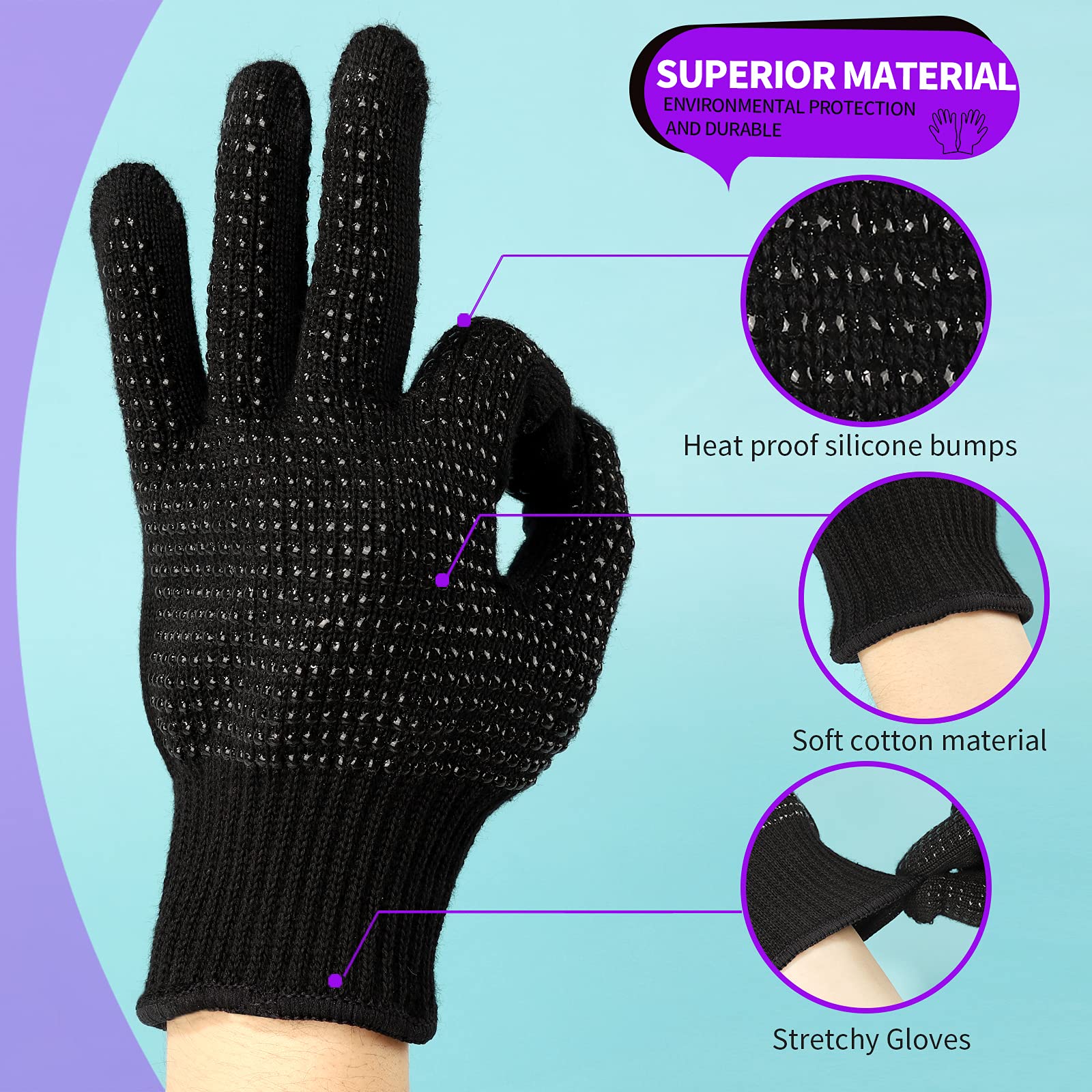 Teenitor washable heat-protective glove stays durable after machine washing.