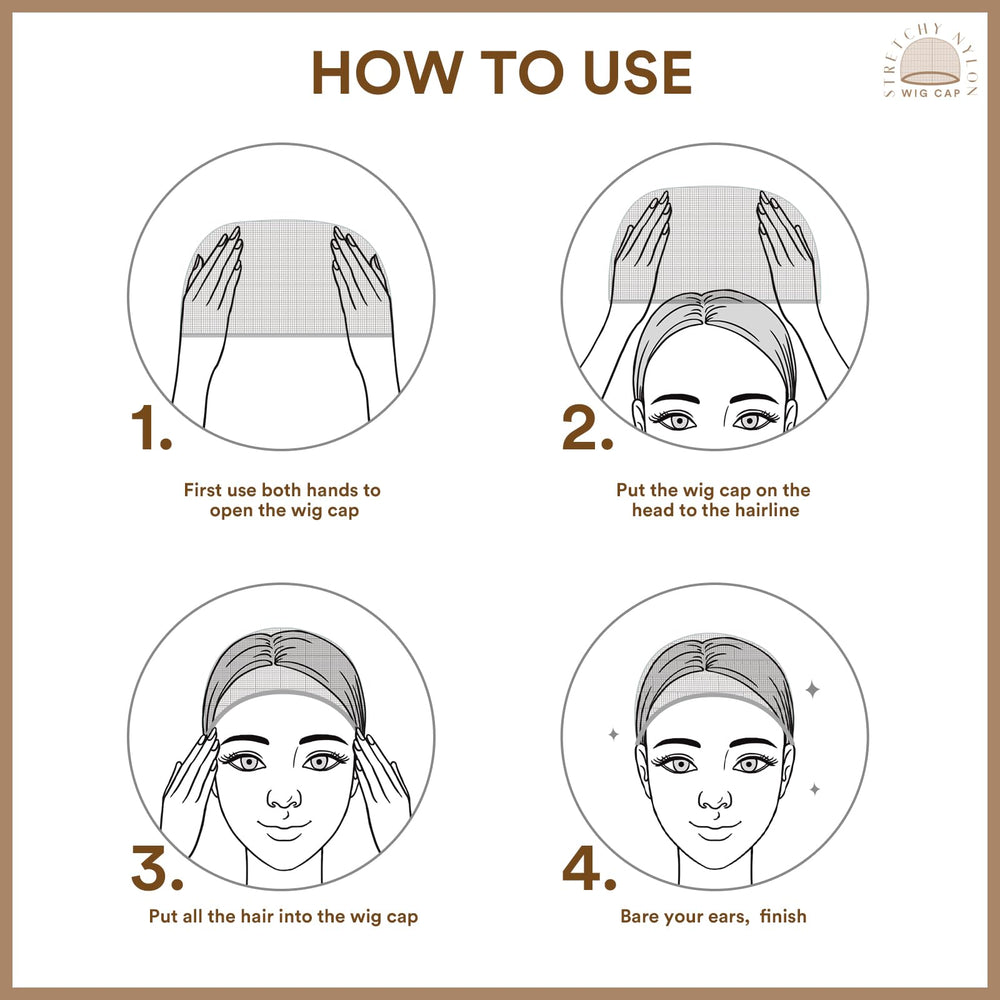 Teenitor wig cap brown one-size-fit emphasizes versatile sizing.