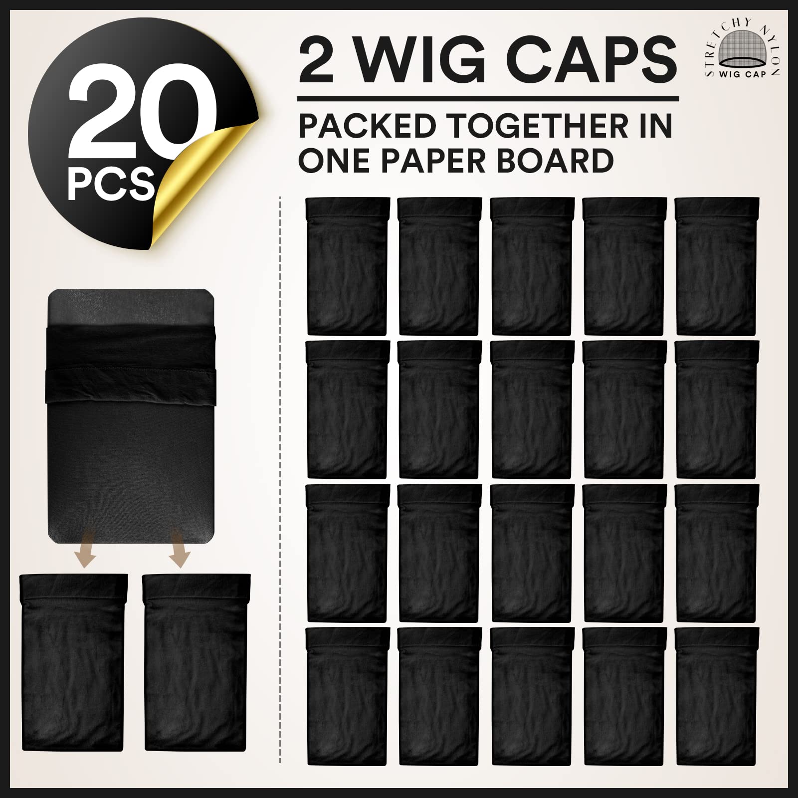 Teenitor wig cap elastic band detail emphasizes secure skin-friendly fit.