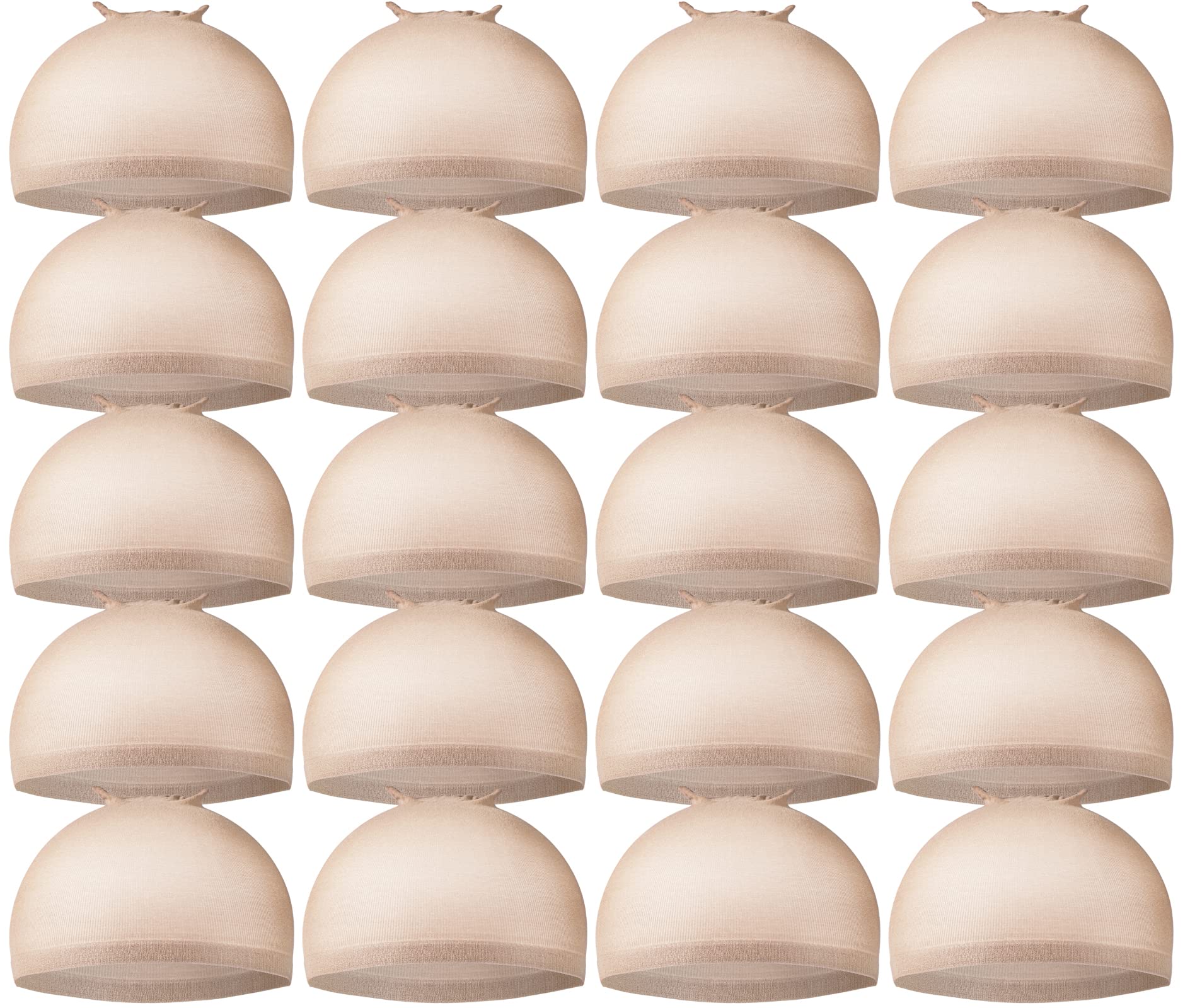 Teenitor wig cap nude nylon pack of 20 for daily use.