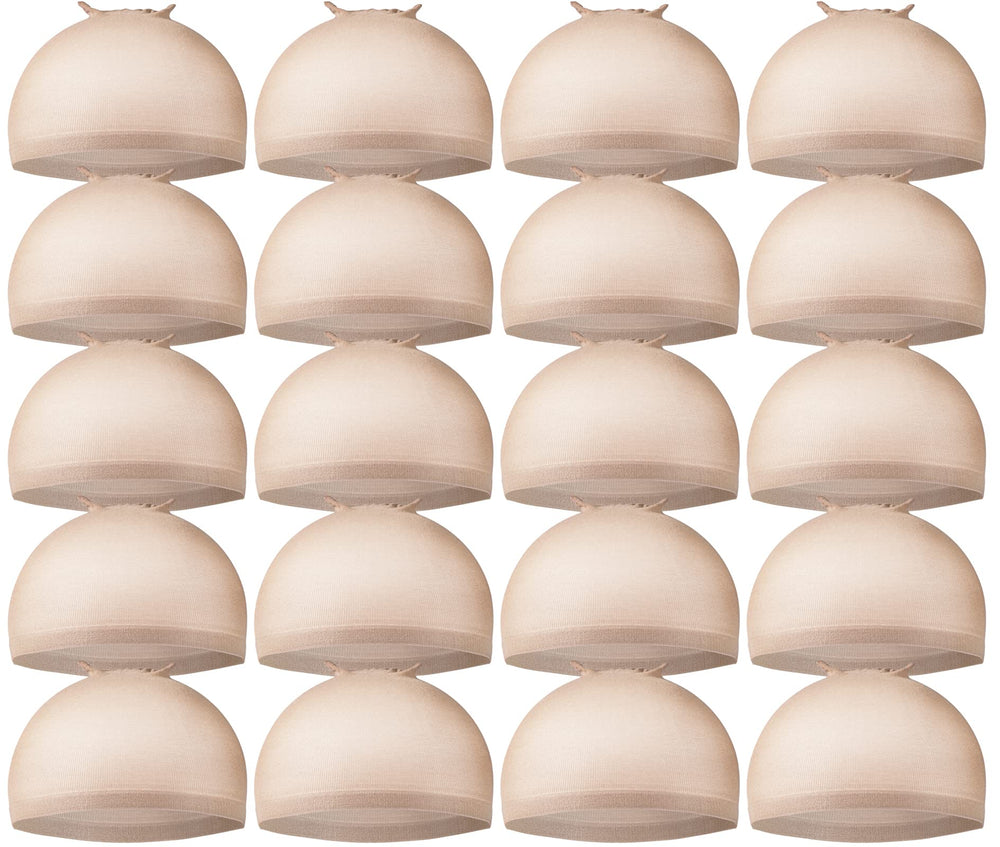 Teenitor wig cap nude nylon pack of 20 for daily use.