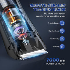 TEENOVA LED display clearly shows battery status for confident grooming.