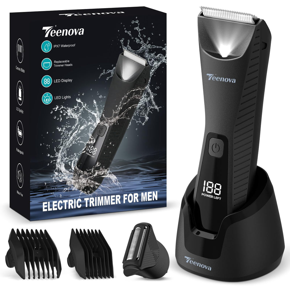 TEENOVA pubic and body trimmer foils enable precise grooming.