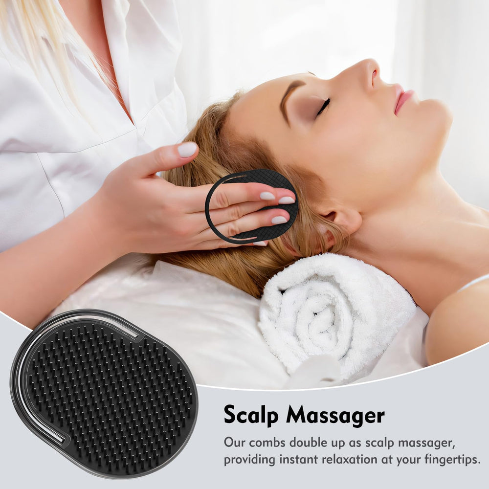 TEESSUE multipurpose palm comb supports shampoo brushing routine