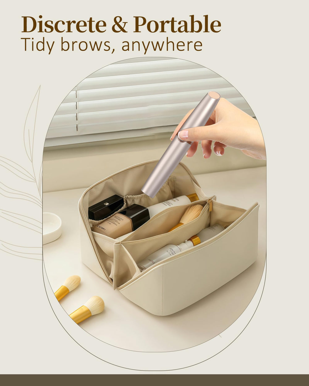 TeethBliss gold-tone eyebrow trimmer design suitable for gifting.