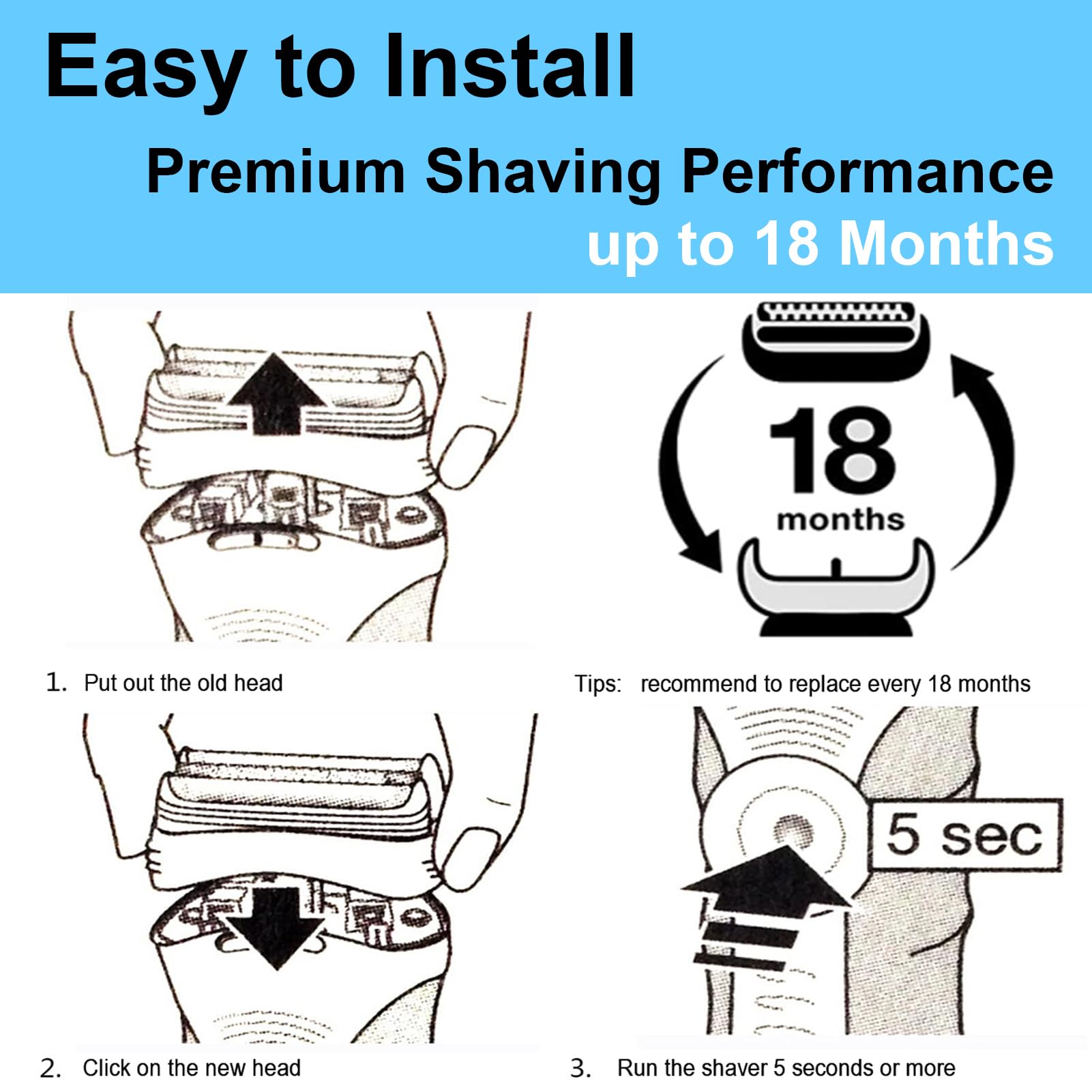 TEEYSO 32B replacement head single-pack for straightforward refresh