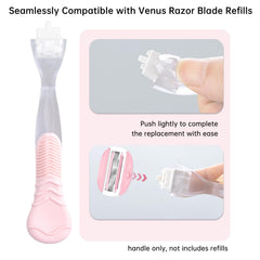 TEITEAI anti-slip pink Venus handle for a secure grip in wet conditions.