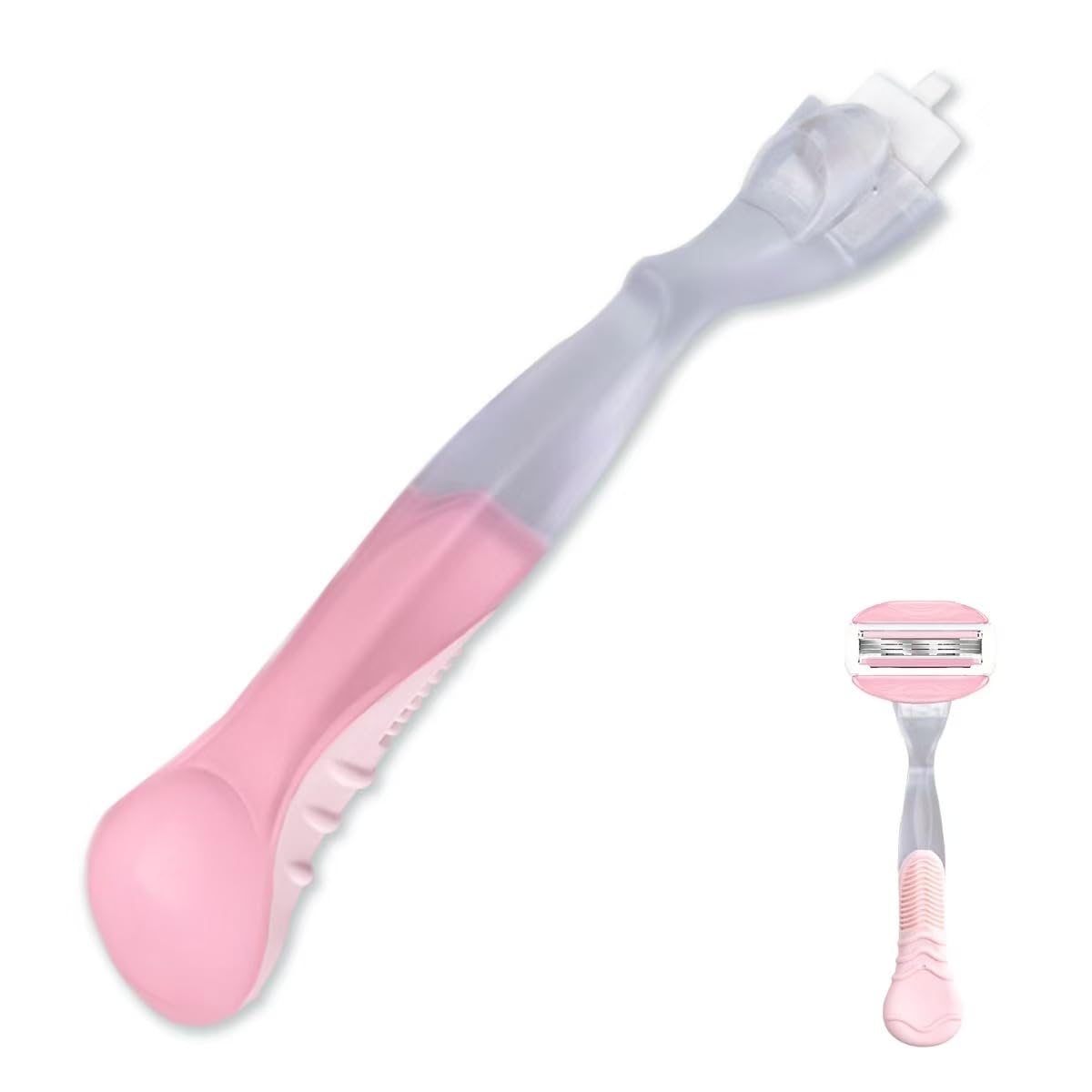 TEITEAI Venus pink replacement handle top view, secure grip in wet conditions.