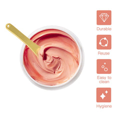 Tekson gold spatulas prevent finger contact when sampling products.