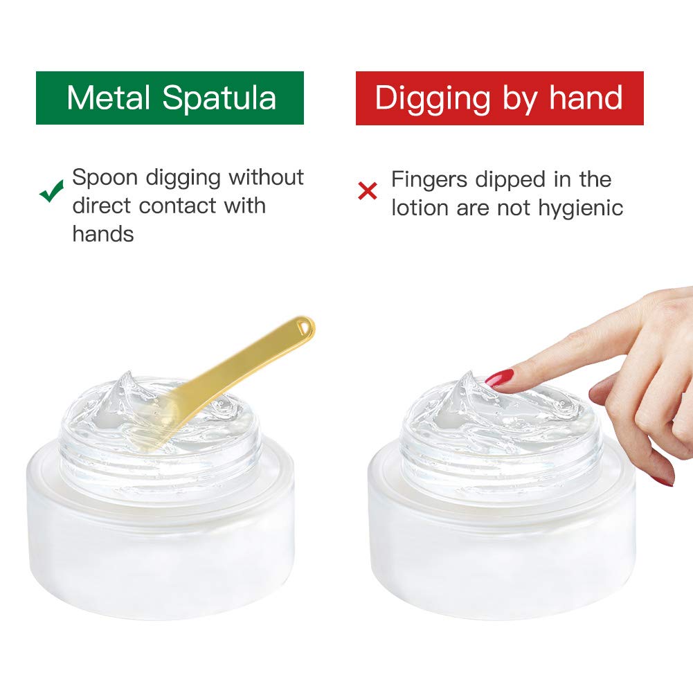 Tekson silver spatulas are durable and reusable for masks and creams.
