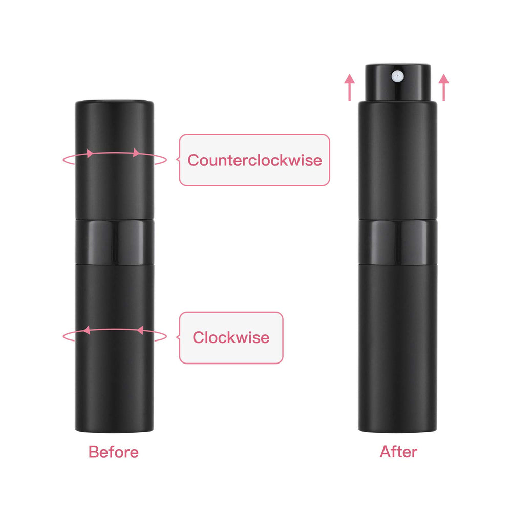 Tekson 8ml pink travel atomizer, lightweight companion for travel and quick fragrance refresh