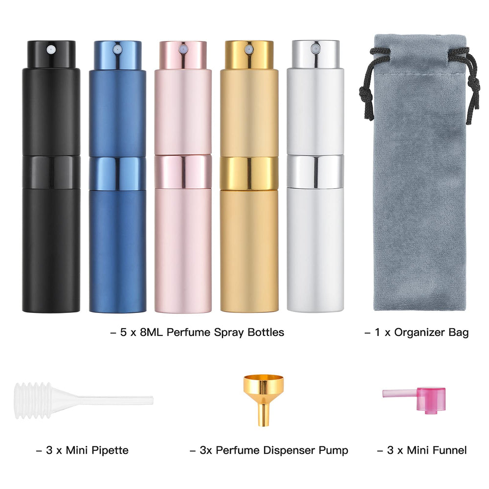 Tekson 8ml atomizer in-use with cap-free design for safe storage and quick spraying