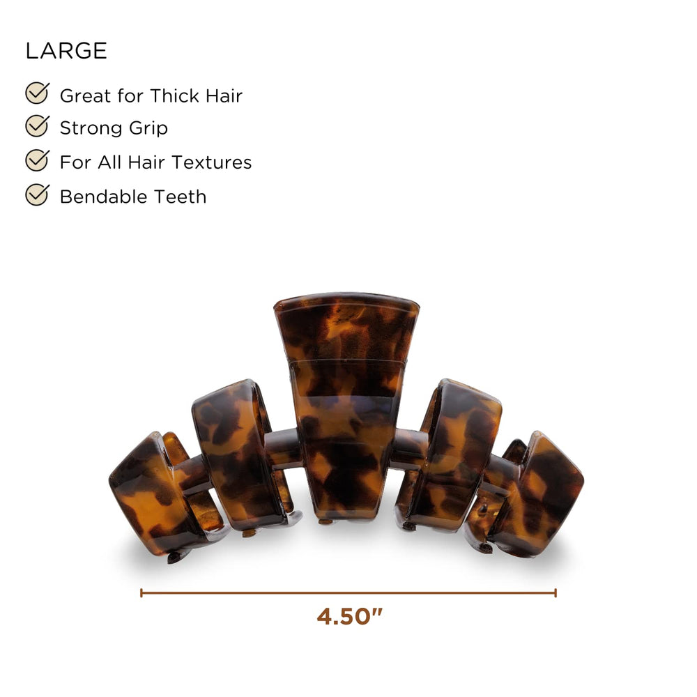 Teleties large clip with bendable teeth maintains shape during wear