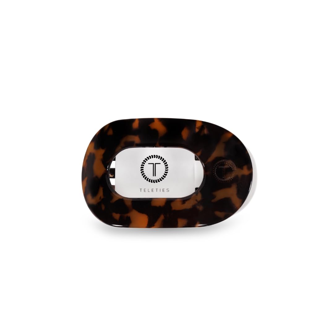 Teleties pinza plana redonda carey, sujecion fuerte para todo tipo de cabello.