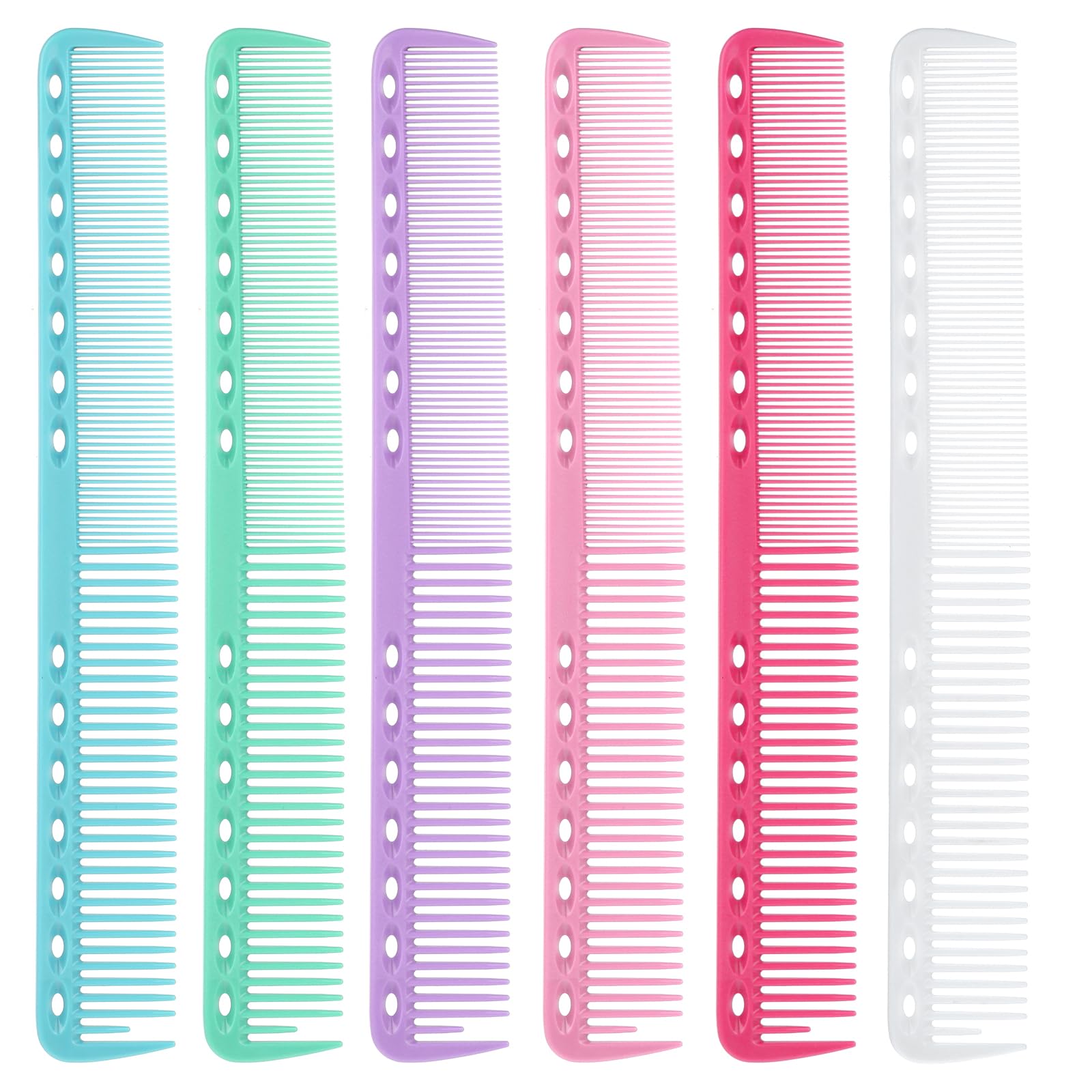 Telooco carbon fiber cutting comb blue for precise barbering with comfortable grip.