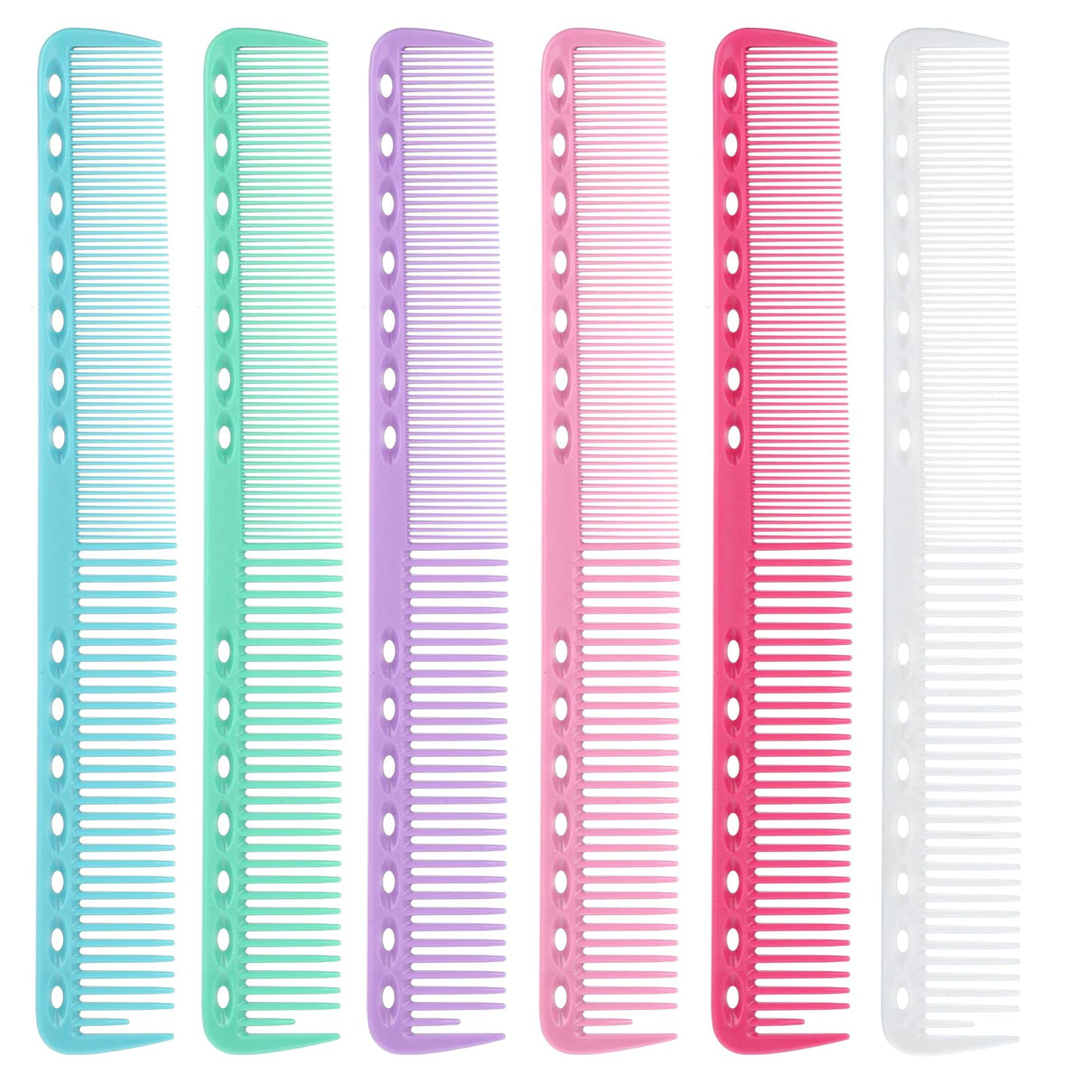 Telooco carbon fiber cutting comb blue for precise barbering with comfortable grip.