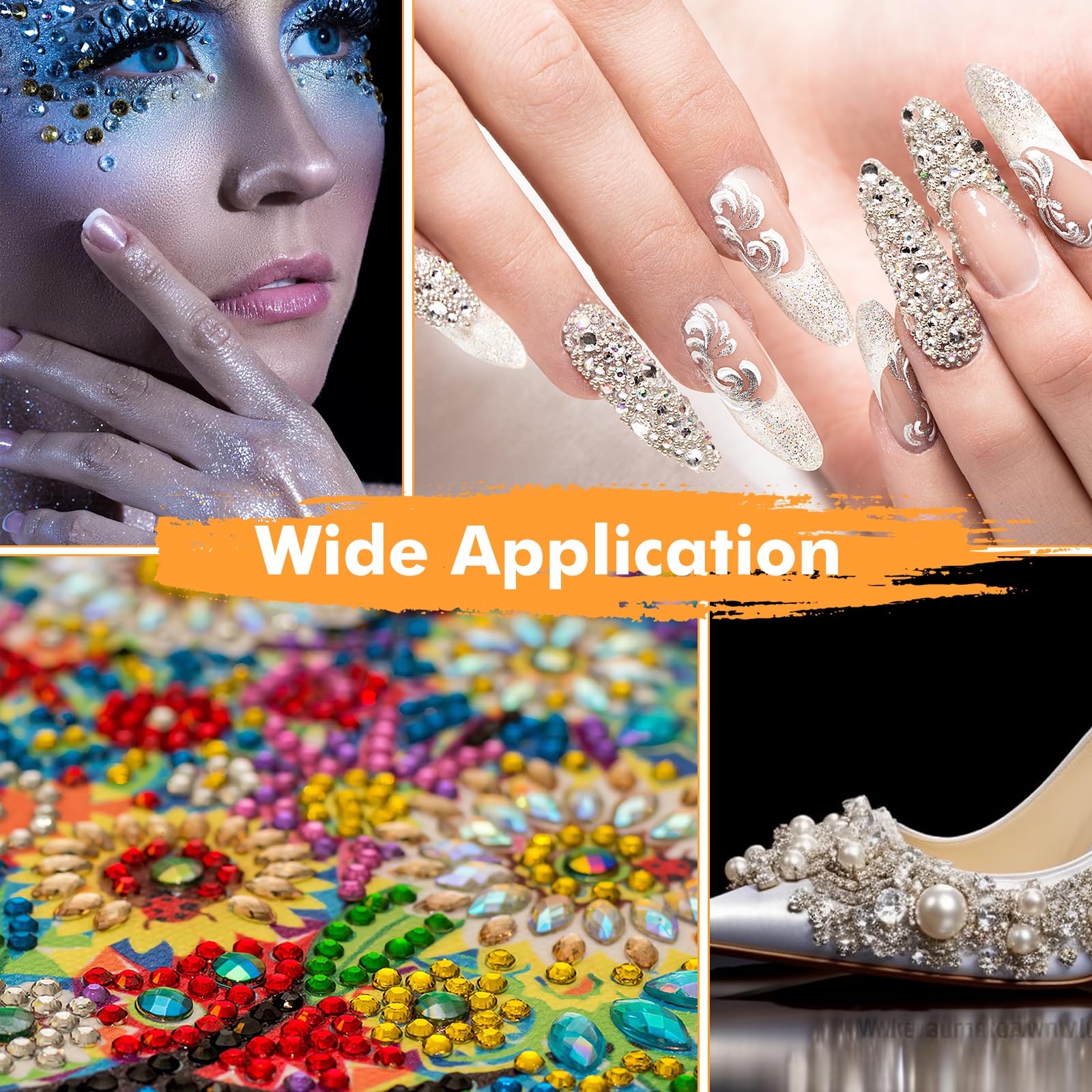 Telooco close-up shows the nail art diamond picker in action.