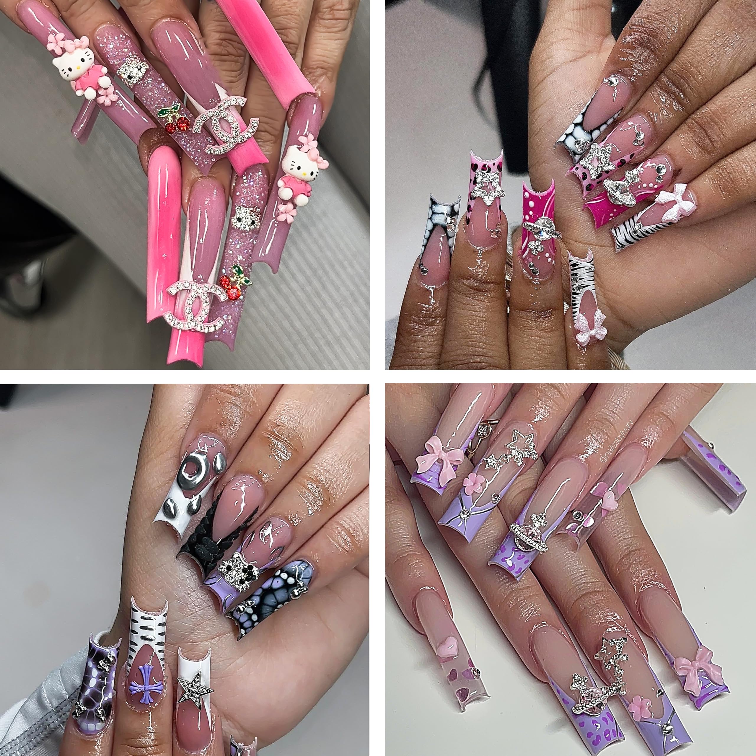 TemBelle cross butterfly planet charms for unique, eye-catching nail designs.